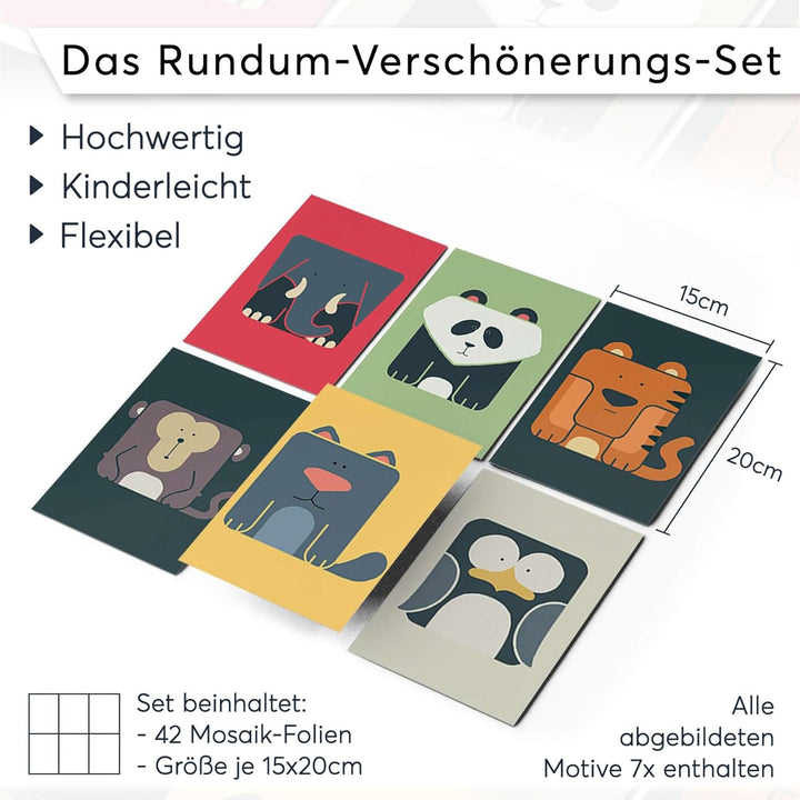 CREATISTO Mosaik-Fliesen Fliesensticker Fliesenfolie - Klebefolie Aufkleber für Wand-Fliesen I Klebe