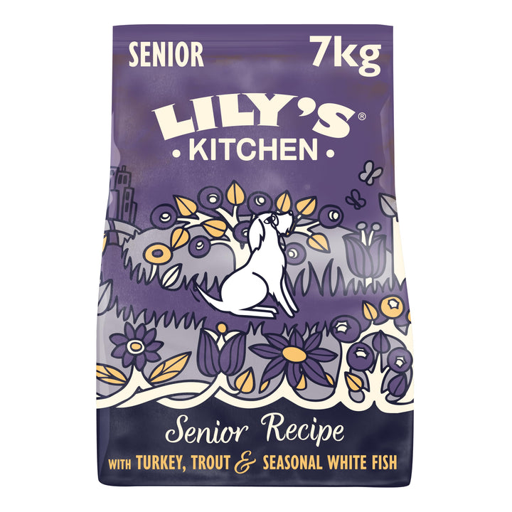 Lily's Kitchen Lachs und Forelle - Complete Natural getreidefreies Trockenfutter für ältere Hunde (7