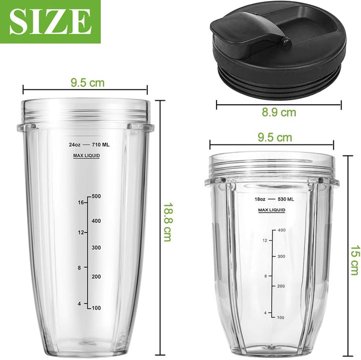 Mixer Becher und Deckel Zubehör für Ninja Küchenmaschine Auto-iQ BN750EU BN495EU BN800EU TB301EU TB4