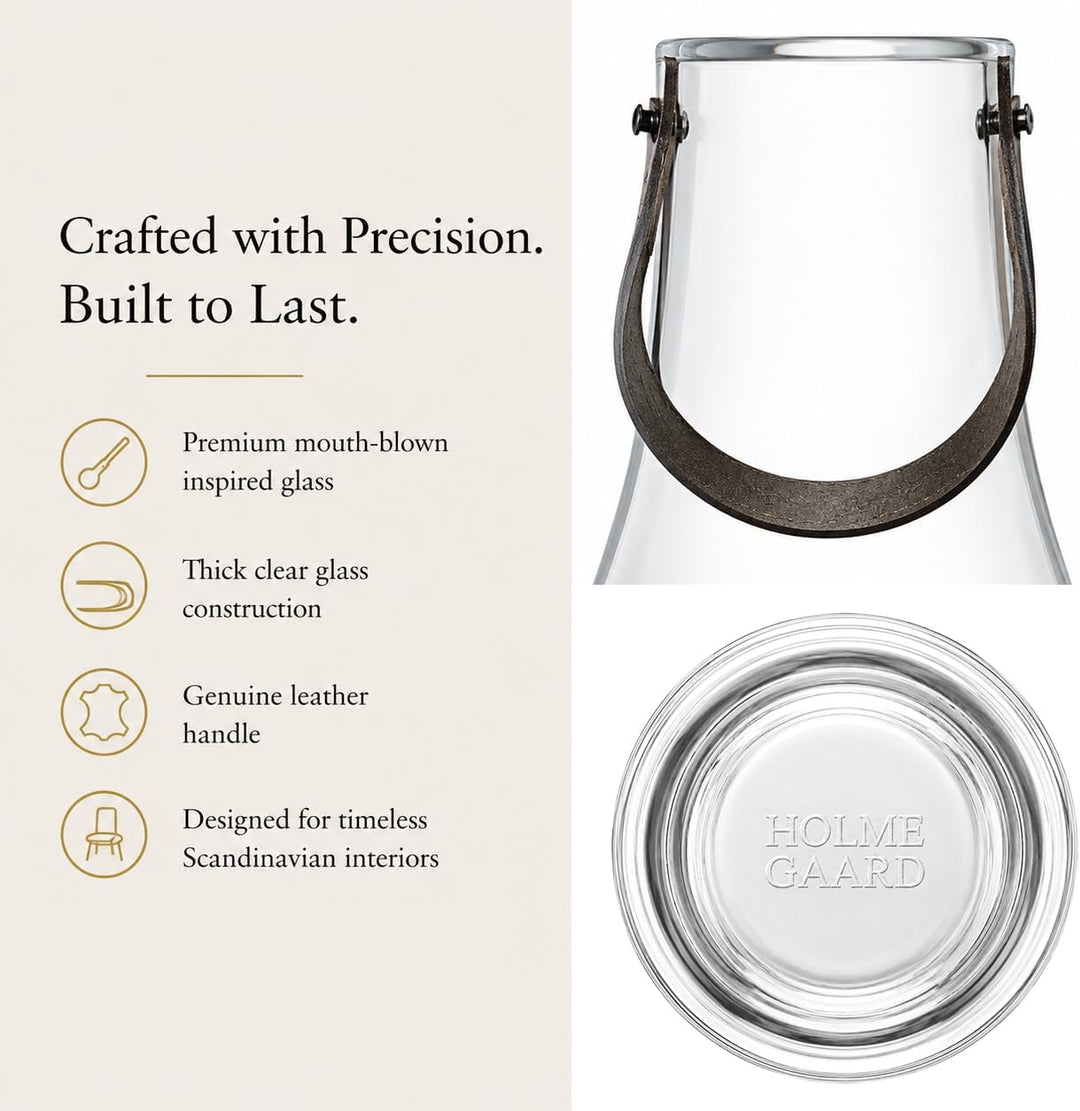 Holmegaard Laterne H29 cm Design with Light aus mundgeblasenem Glas, klar Klar H29 cm, Klar H29 cm