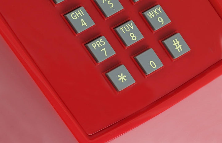 Opis PushMeFon Mobile: Seniorentelefon mit SIM Karte, schnurgebundenes Tischtelefon als Retro Festne