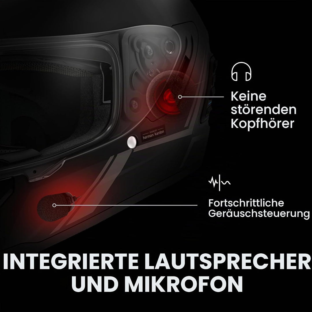Sena Stryker Bluetooth Integralhelm mit Sound by Harman Kardon und integriertem Mesh Intercom Weiss