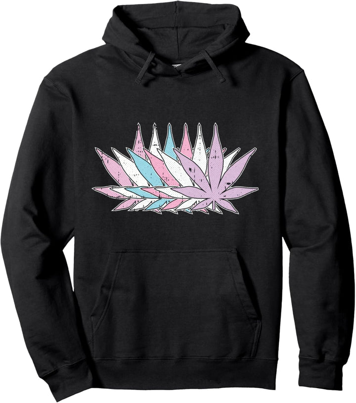Weed Gender-Queer Pride Marihuana Proud LGBT-Q Ally Stoner Pullover Hoodie