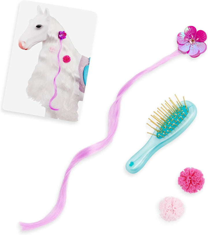 Our Generation | Pferd Camarillo Hair Play weiss mit Styling-Zubehör und Sattel | für Puppe 46 cm, C