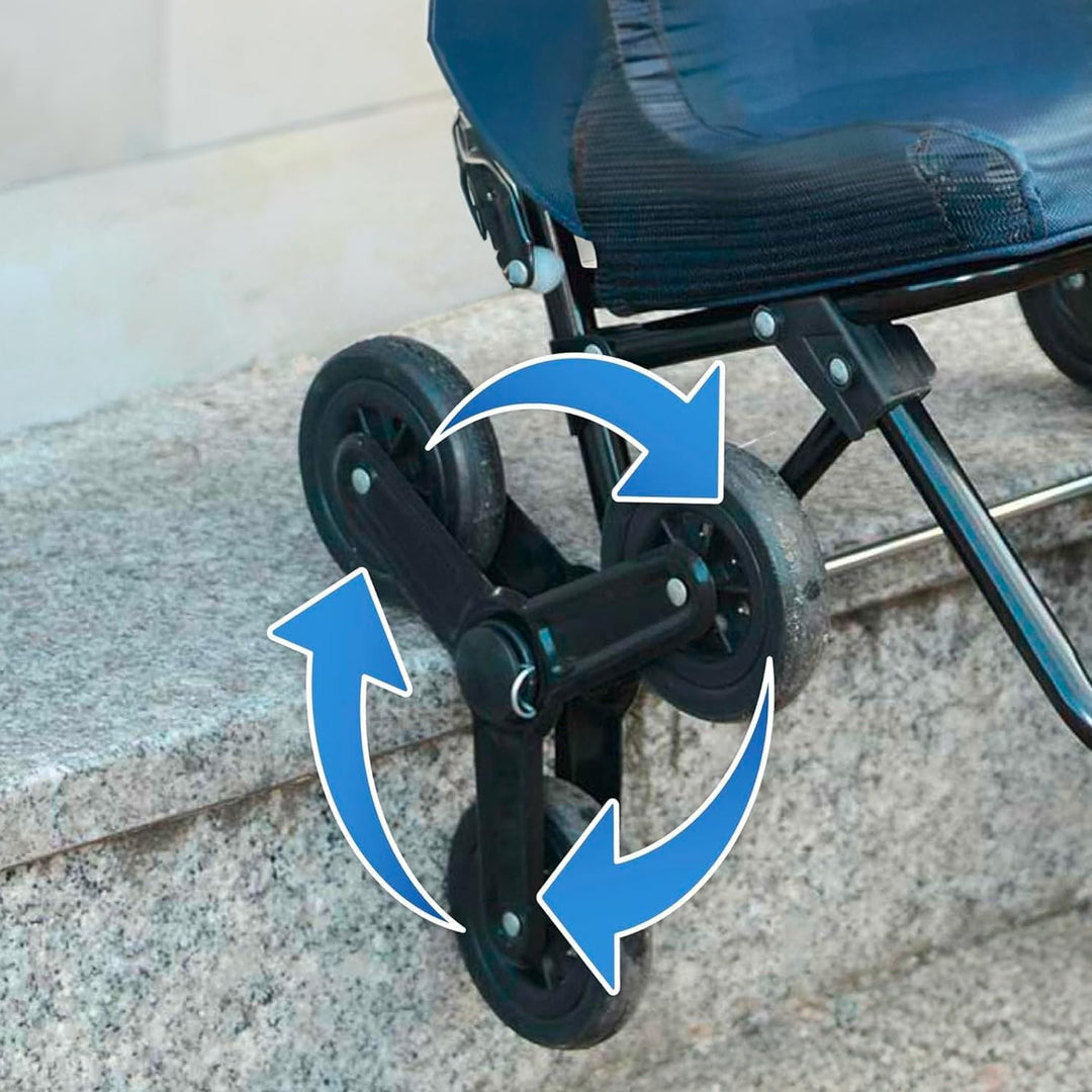 Avilia Einkaufstrolley mit klappbarem Sitz – maximale Manövrierbarkeit und Komfort | 3-Rad-System, T