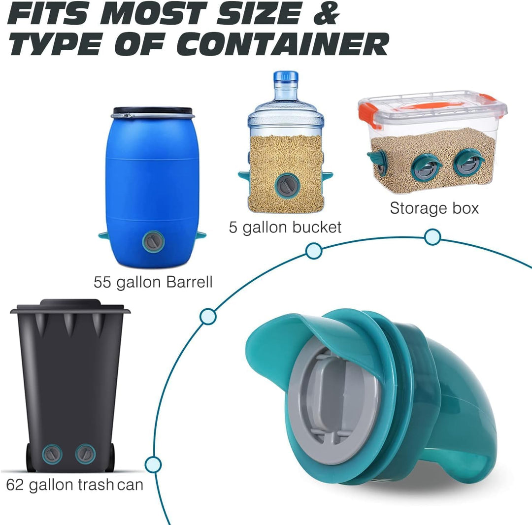 Whimsii Hühnerfutterspender Kein Abfall, automatischer Hühnerfutterspender, Nagetiersicher, wetterfe