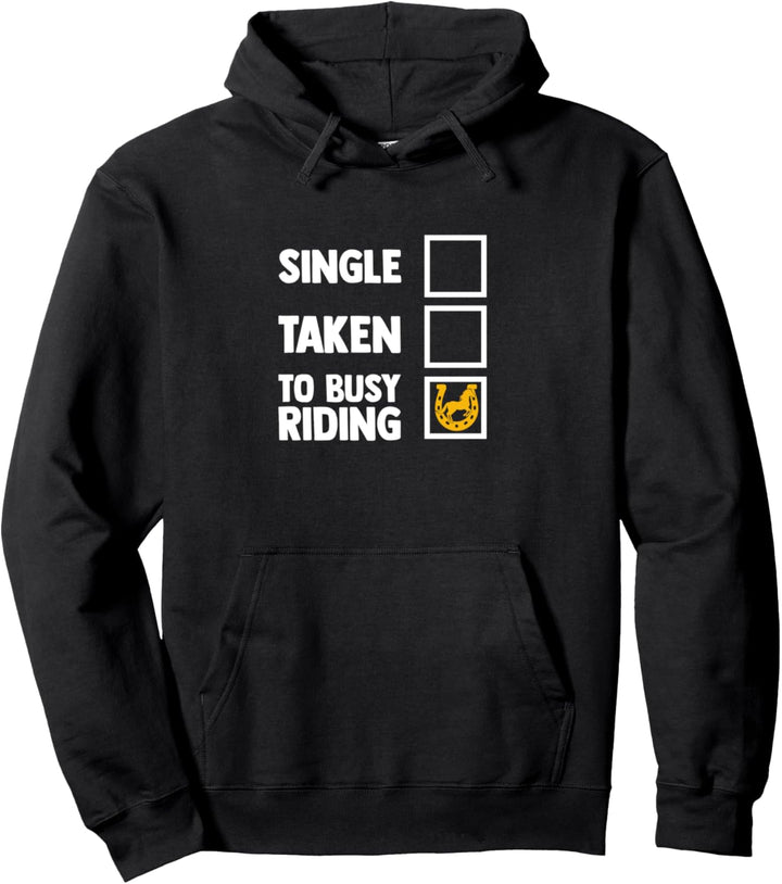 Funny Equestrian To Busy Horse Riding Riding Riding Pullover Hoodie