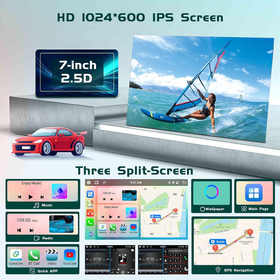 8 Core 6G+128G DSP Hikity Android 15 Autoradio für VW Golf 5 6 Passat Tiguan Polo Caddy Seat, 9-Zoll