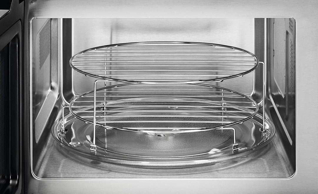 AEG MBE2657DEM 60cm Einbau-Mikrowelle / Touch-Bedienung / Grillfunktion / Display mit Uhr, Edelstahl