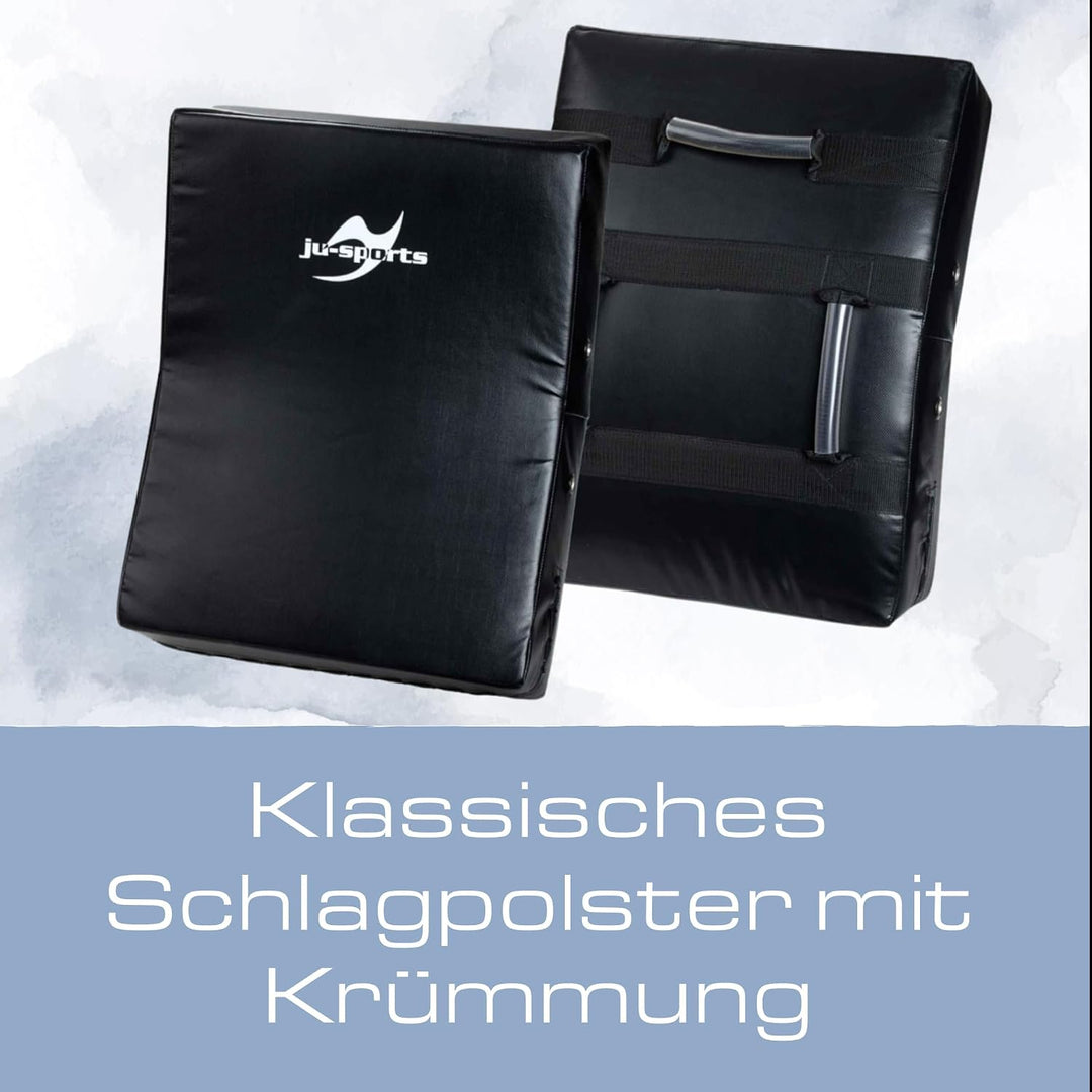 Ju-Sports Schlagpolster Kampfsport Curved I Pratze aus Kunstleder zum Trainieren von Kicks im Taekwo
