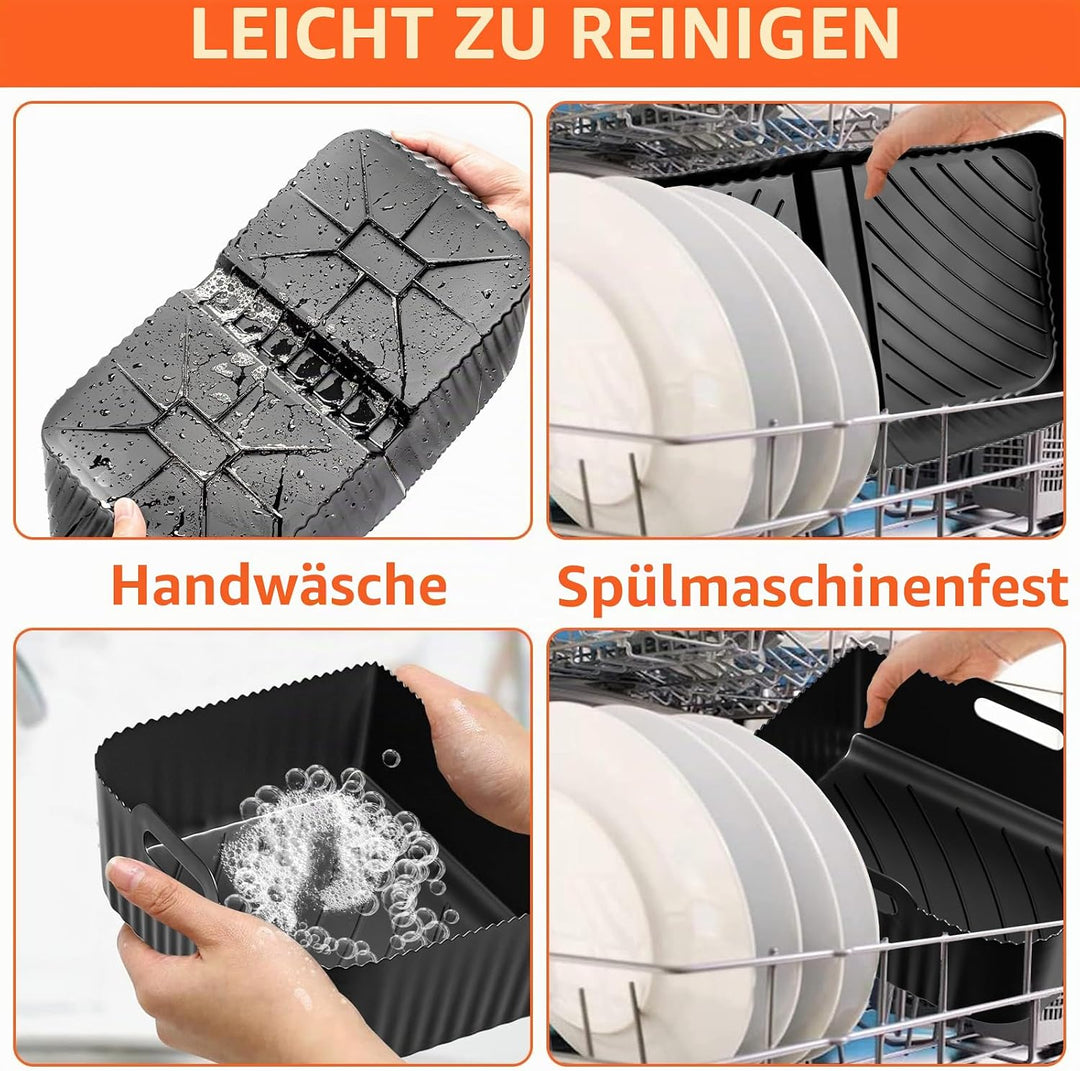 Heissluftfritteuse Zubehör für Ninja Foodi Flexdrawer 10,4 L AF500EU,3 Pcs Airfryer Silikonform Wied