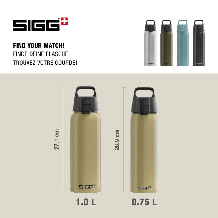 SIGG - Alu Trinkflasche - WMB ONE - Made in Switzerland - ClimatePartner - Kohlensäure geeignet - Au