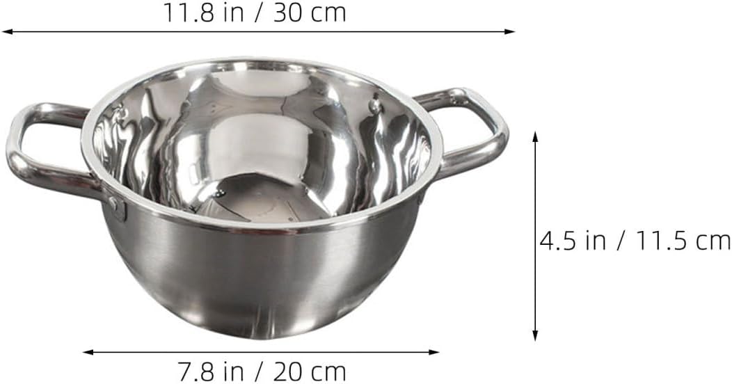 Toyvian Multifunktionaler Edelstahl Kochtopf 20cm Hitzebeständig mit Griffen Lebensmittelecht für Ho
