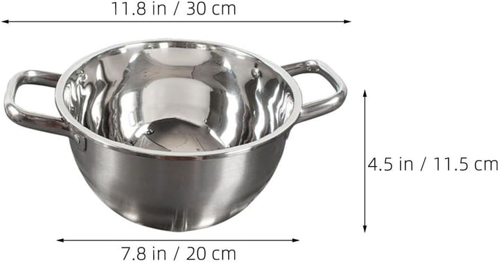 Toyvian Multifunktionaler Edelstahl Kochtopf 20cm Hitzebeständig mit Griffen Lebensmittelecht für Ho