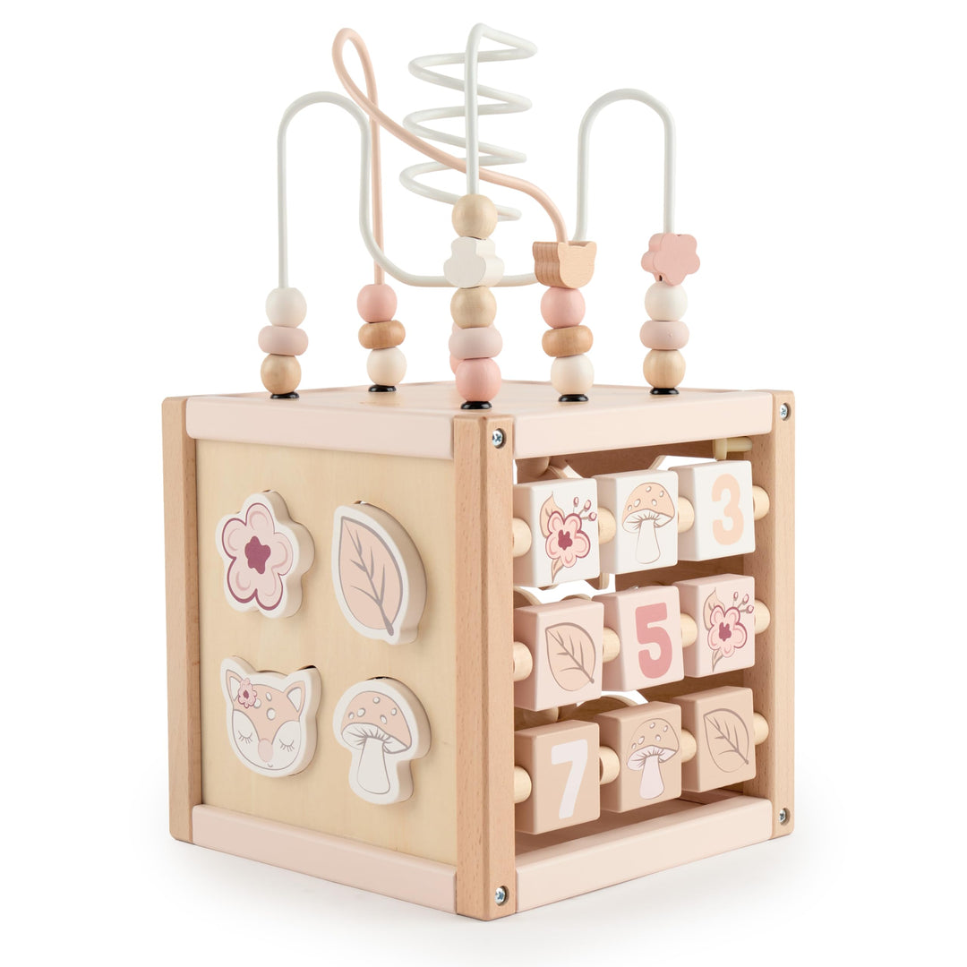 Bieco Motorikwürfel REH Ella XXL nachhaltiges Holz FSC® | Spielwürfel Baby | Motorikwürfel ab 1 Jahr