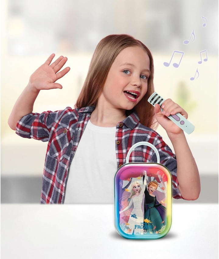 Lexibook, Disney Frozen, Bluetooth-Karaokemaschine mit 2 kabellosen Mikrofonen, integrierter wiedera