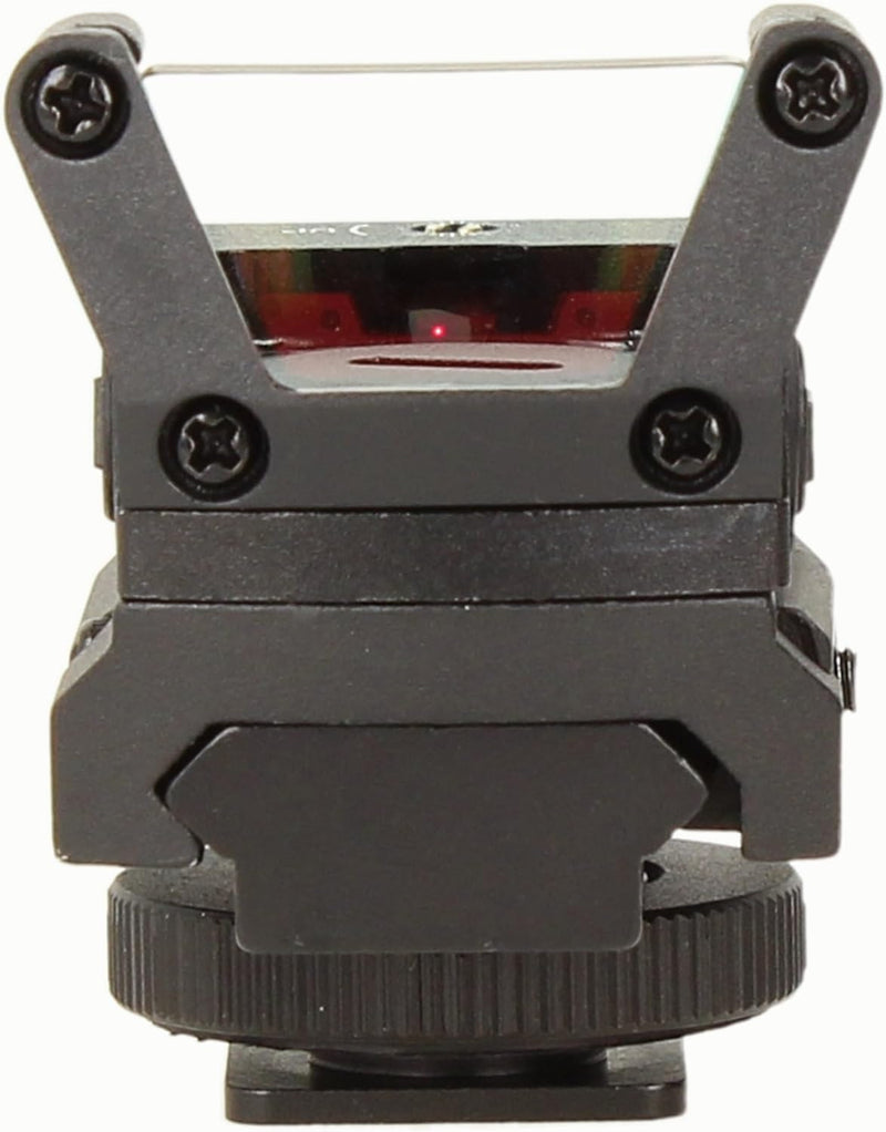 Minadax Red Dot Punkt Visier für kleine Kameras + Hotshoe Adapter | für schnelle Ziele | Sportfotogr