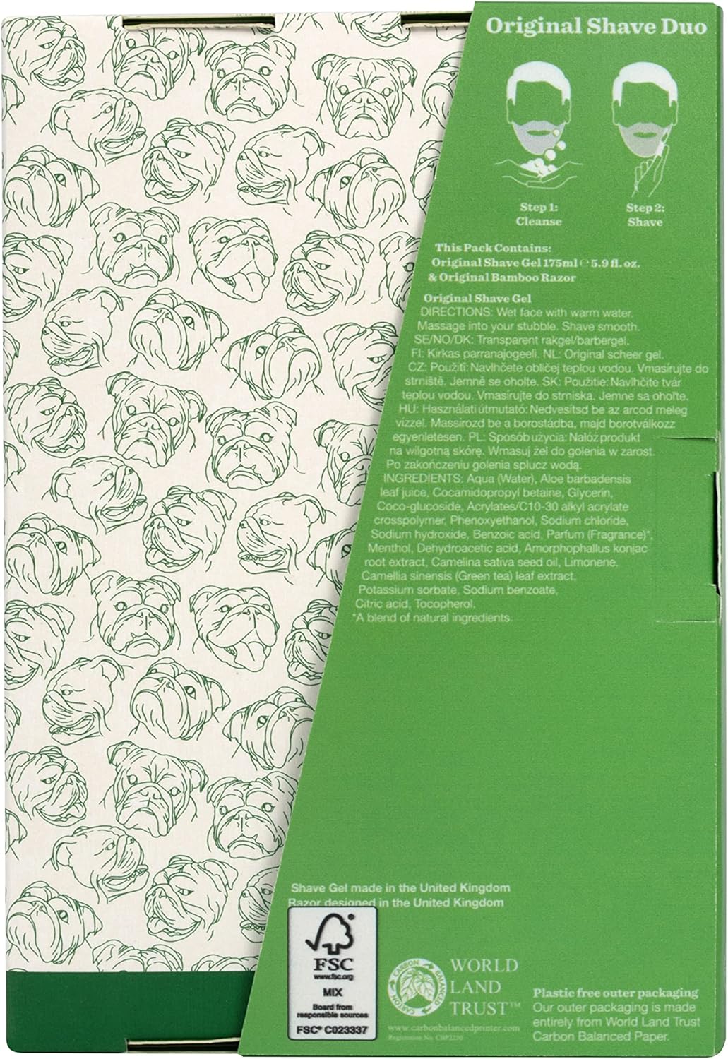 Bulldog Hautpflege für Männer Weihnachten Geschenkset Original Shave Duo