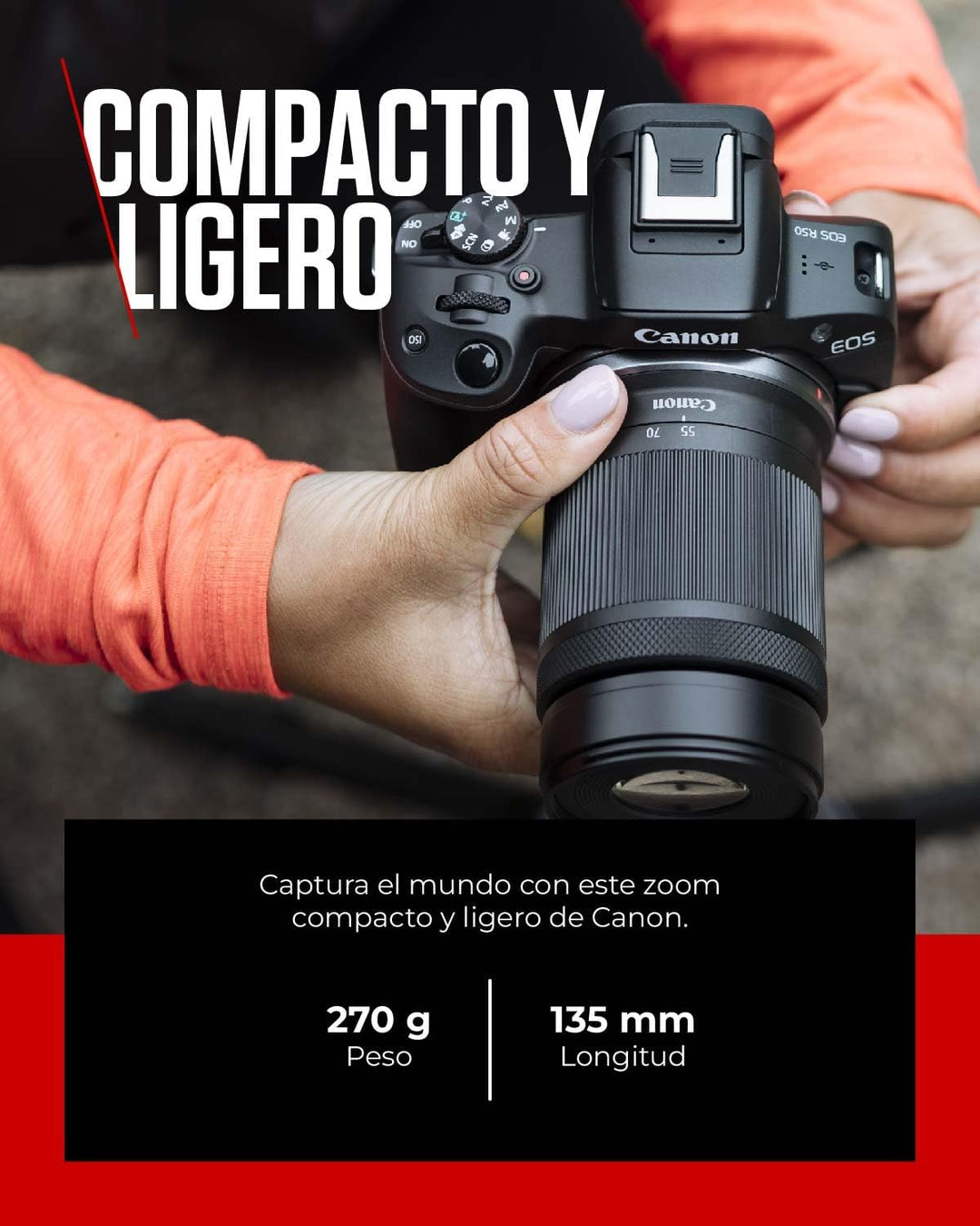 Canon RF-S 55-210mm F5-7.1 is STM Zoombjektiv für APS-C-Kameras der EOS R Serie (3,8-Fach Zoom, 2 UD