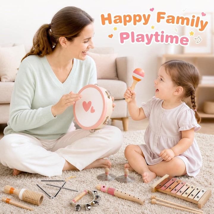Musikinstrumente Kinder ab 3 Jahre Xylophon Trommel Schlagzeug Kinderspielzeug Musikinstrumente Spie