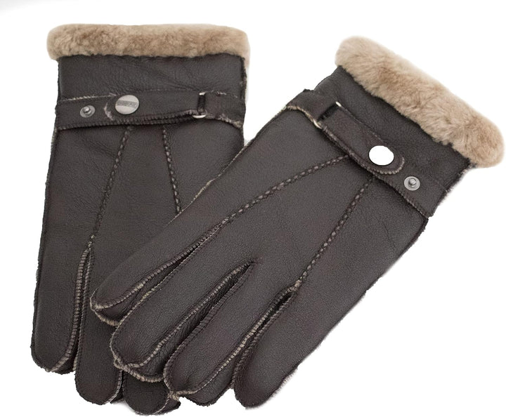 Reissner Lammfelle Fingerhandschuhe HDS-FINGER2 Merino Lammfell Nappa Leder in schwarz, beige und wa
