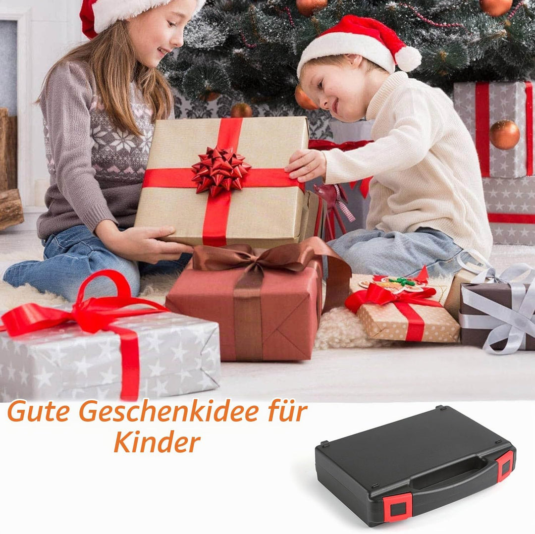 Kinder Werkzeug Set, Kinderwerkzeug mit Echte Handwerkzeuge, Anfänger Lernen Bauwerkzeug Spielzeug H