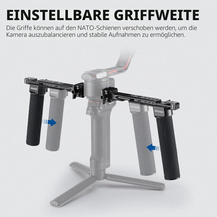 NEEWER Dual Griff Kompatibel mit DJI RS 2/RSC 2/RS 3/RS 3 Pro Ronin S Ronin SC Kamera Gimbal, Doppel
