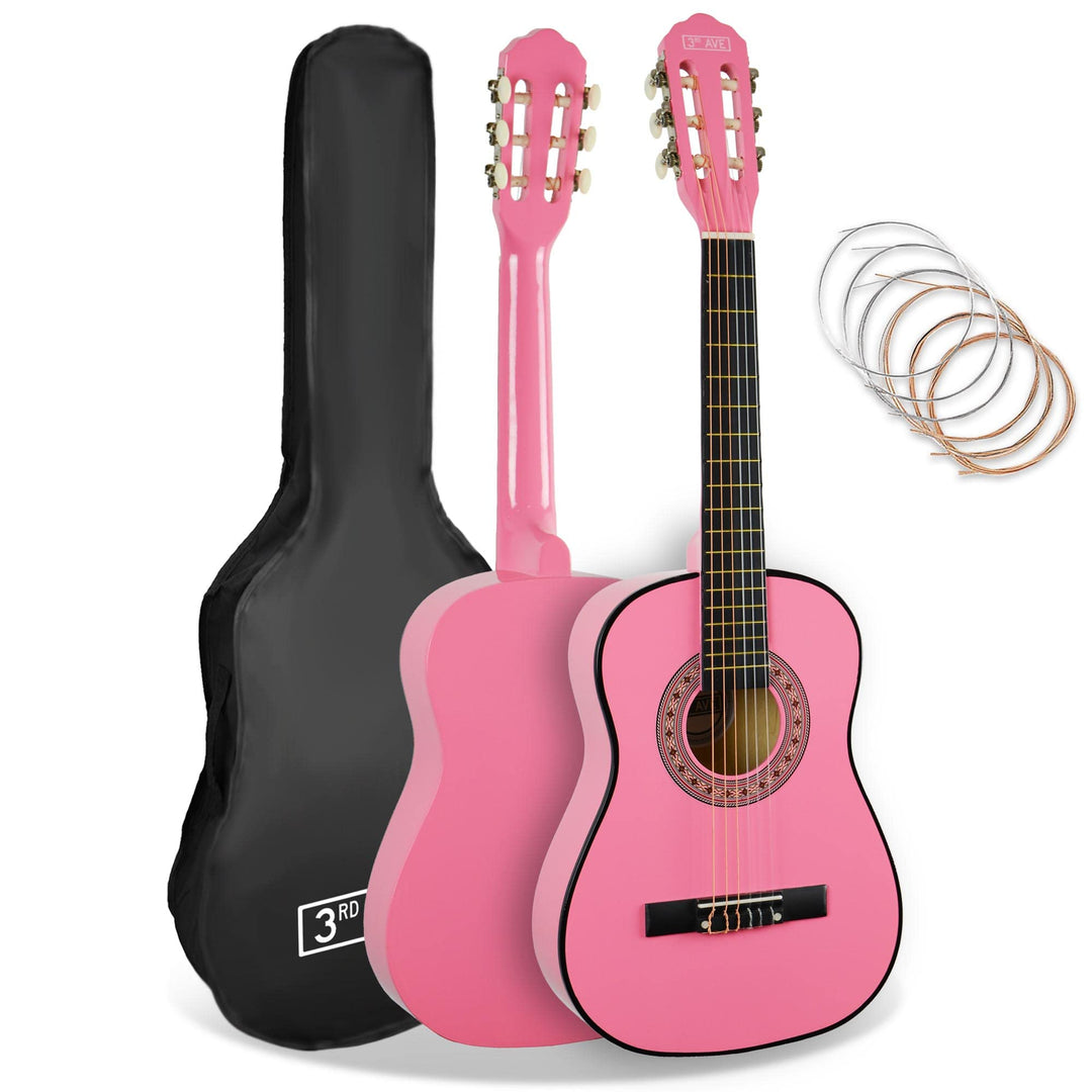3rd Avenue 1/2 Flamencogitarren-Starterset in Kindergrösse mit Nylonsaiten – mit Tasche, Saiten – in
