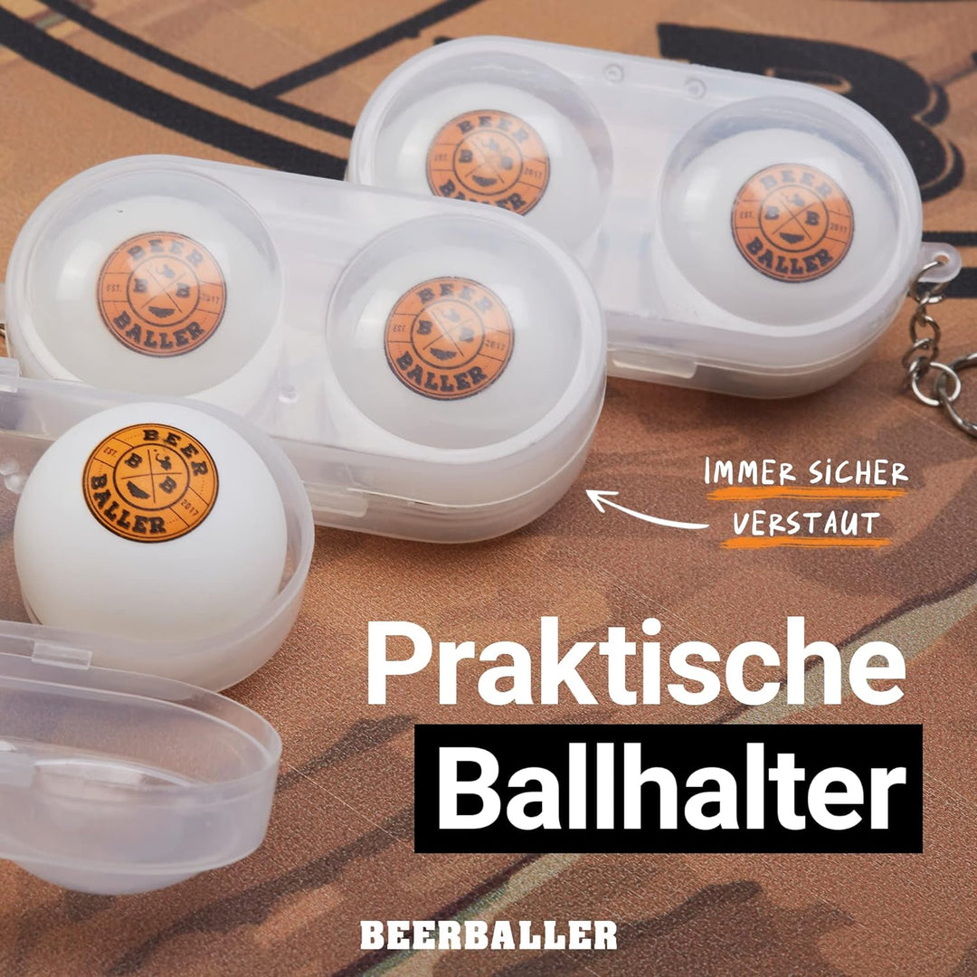 BeerBaller® Beer Pong Matte - Bierpong Set inkl. Bierpong Matte, 50 Beer Pong Becher &amp; 4 Beerpong Bä