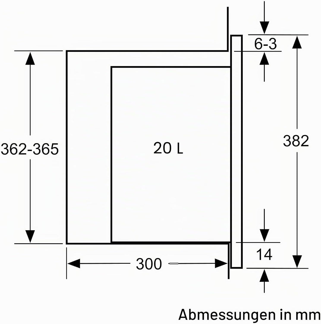 Bosch bel523ms0 eingebaut 20L 800 W schwarz, Edelstahl – Mikrowelle (eingebaut, 20 L, 800 W, Rotatio
