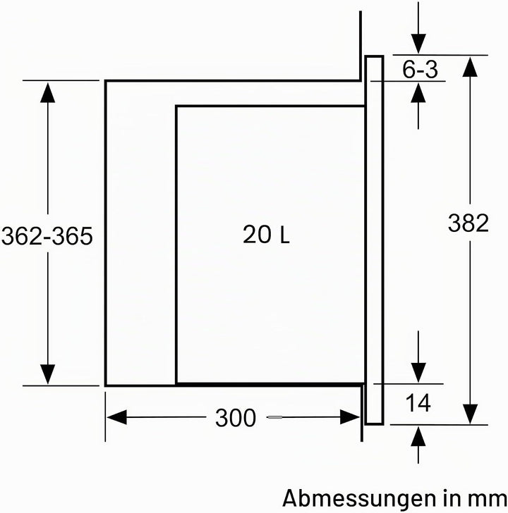 Bosch bel523ms0 eingebaut 20L 800 W schwarz, Edelstahl – Mikrowelle (eingebaut, 20 L, 800 W, Rotatio