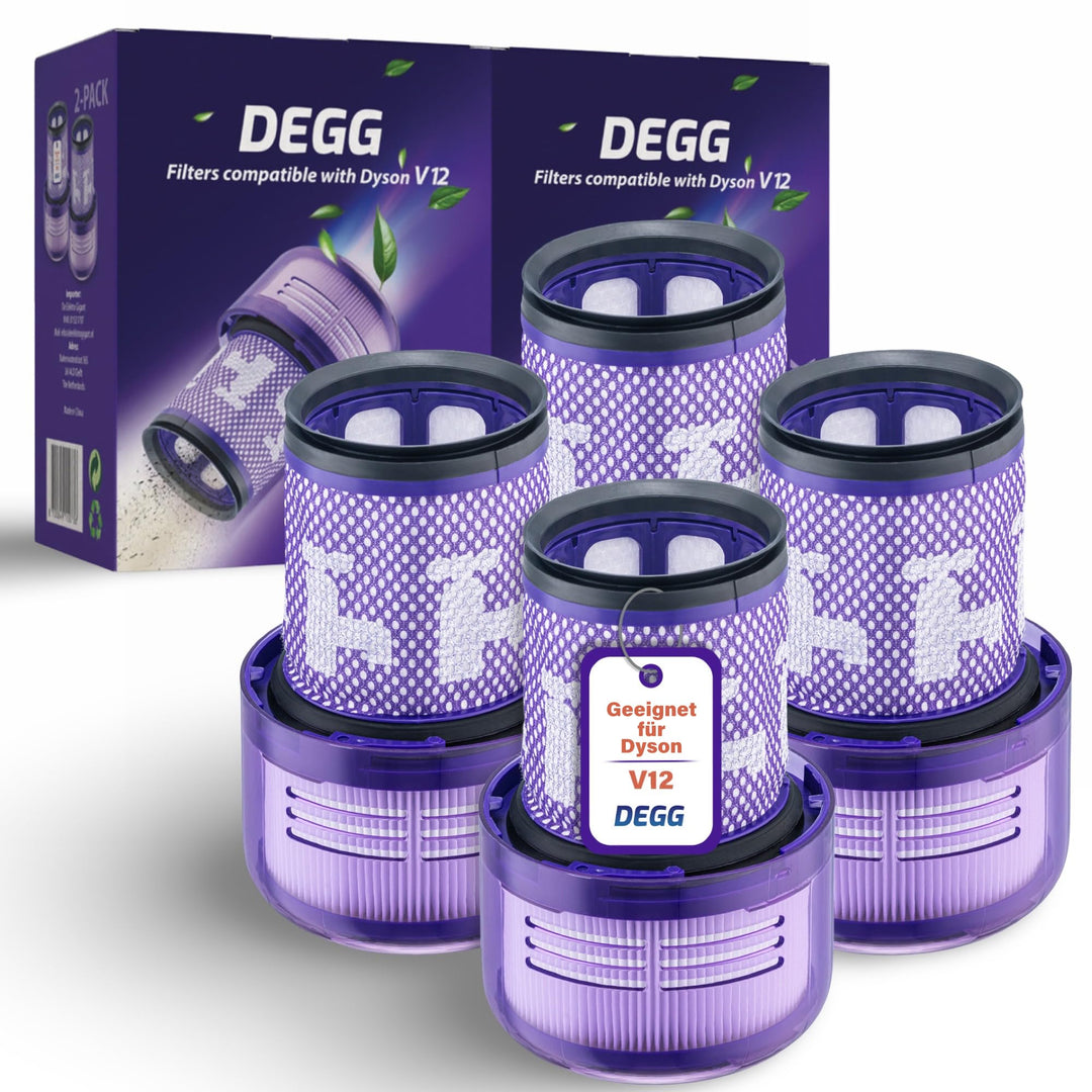 DEGG Hepa Filter - Kompatibel mit Dyson V12 Detect Slim - Waschbares Staubsaugerfilter - Ersatzfilte