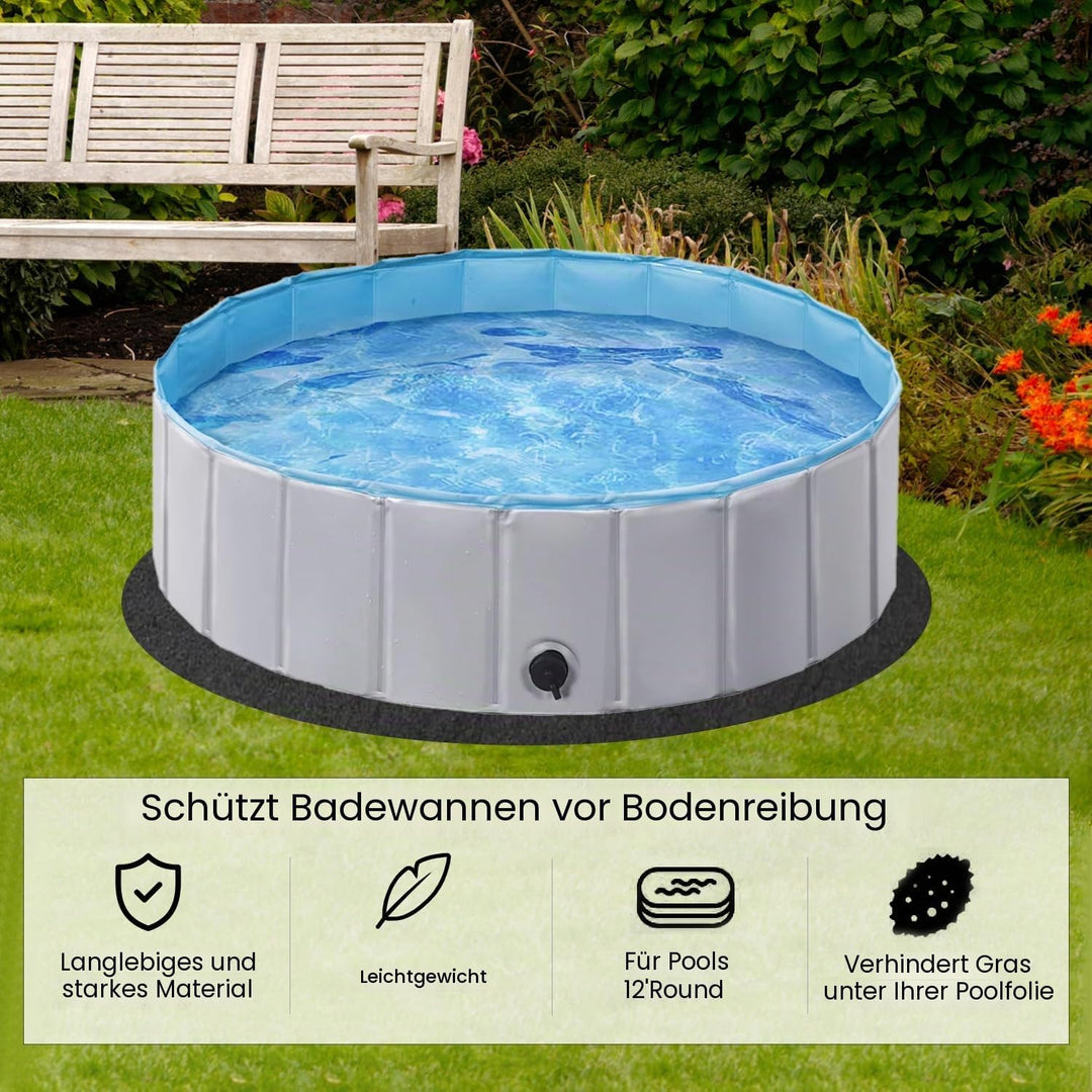 Bodenplane für Pools,Poolmatten Schutzboden, 4m Poolunterlage, Bodenschutzplane Swimmingpool,Verhind