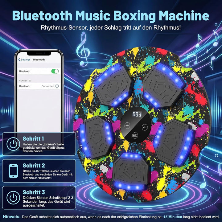 Music Boxing Machine, Bluetooth Boxmaschine Einstellbarer Geschwindigkeit und Zählmodus Multi-colour