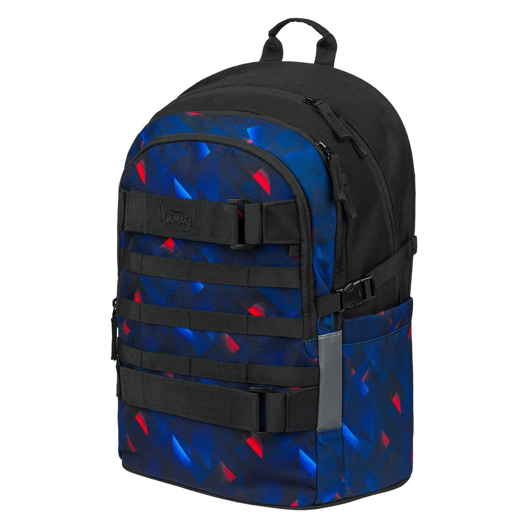 Baagl Schulrucksack für Jungen Mädchen Teenager - Skateboard Rucksack - Kinderrucksack mit Laptopfac