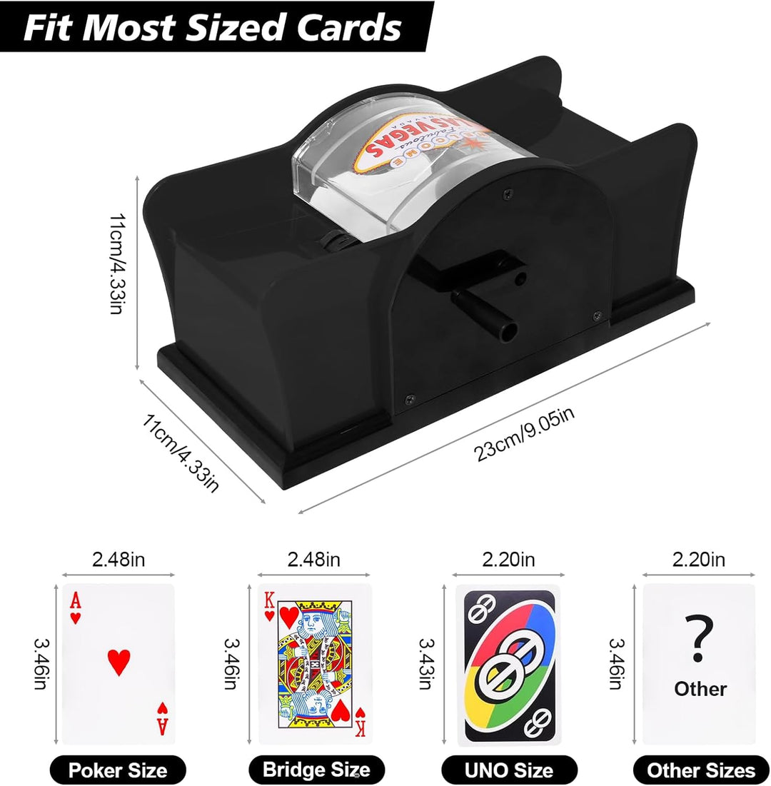 kartenmischmaschine manuell 1-2 decks, mischmaschine karten, kartenmischer mit Kurbel, karten mischg