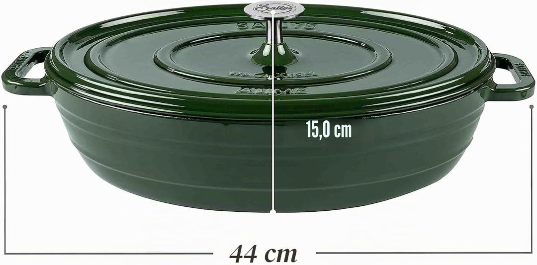 Sallys Gusseisenbräter Alime (Hunter Green Majolika), Hunter Green Majolika