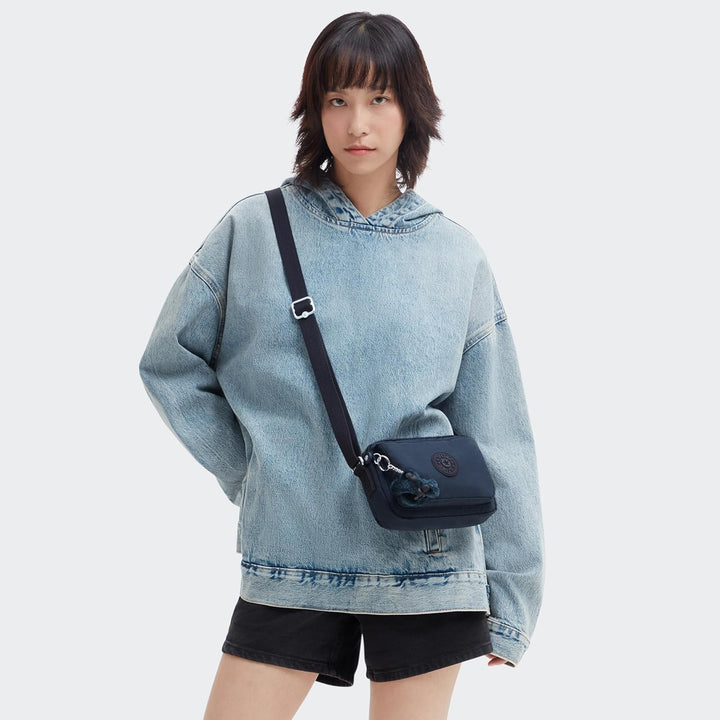 Kipling Damen Abanu Crossbody, Blue Bleu 2, 7.5x20x13.5 cm EU, Blue Bleu 2