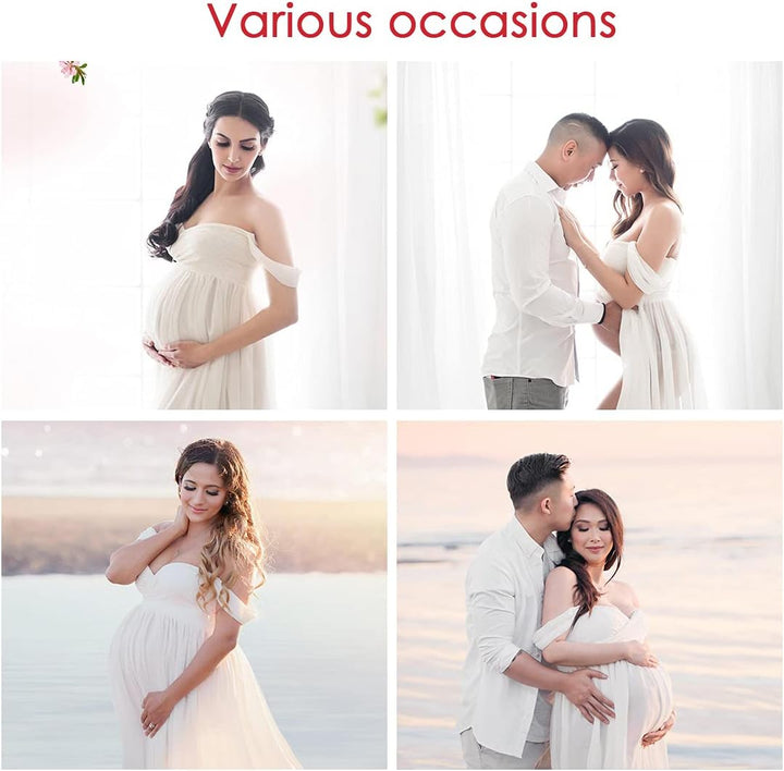 Schwangere Frauen Fotografie Stützen Schwanger Kleid Maternity Gown Split Front Foto Shoot Kleid Mut