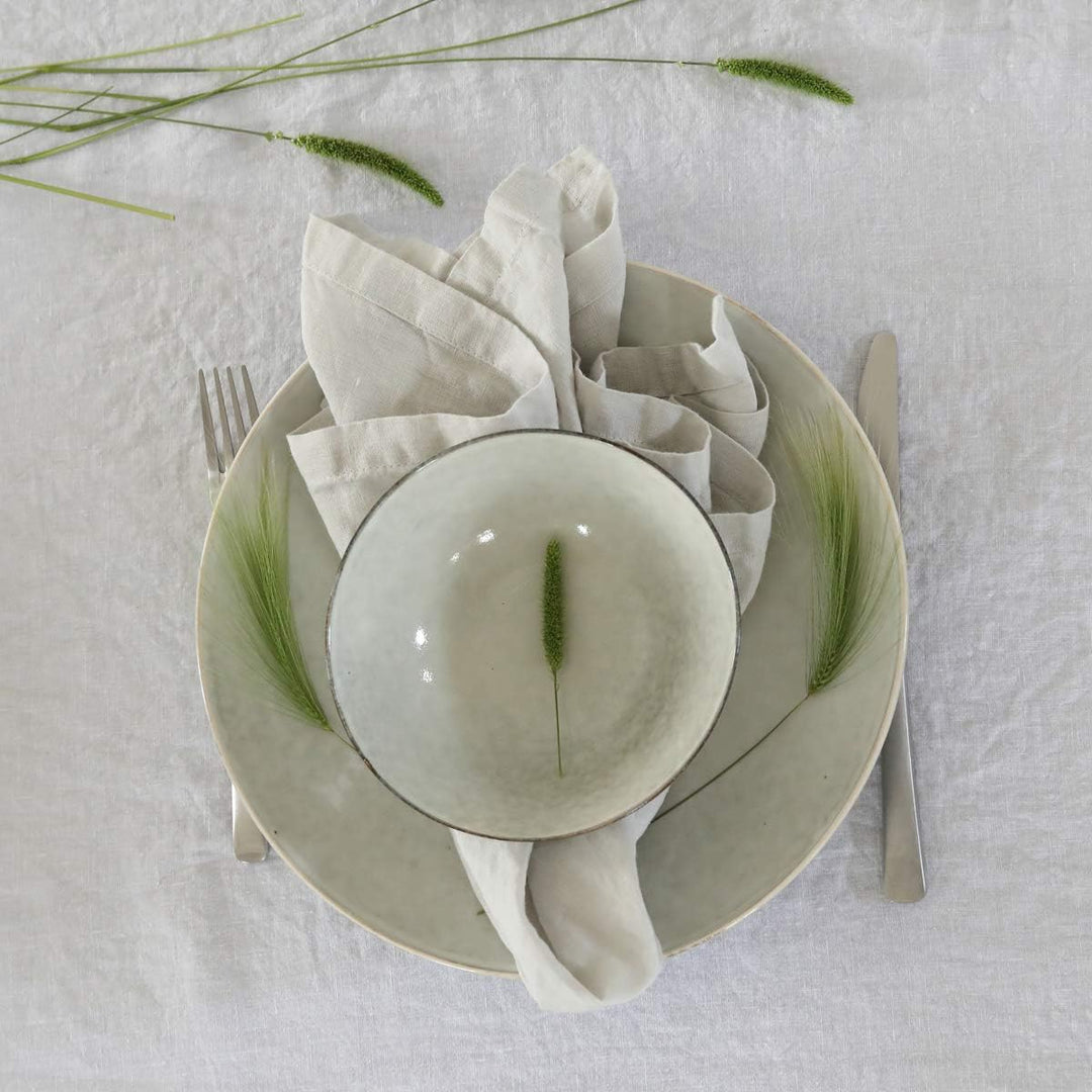 Linenme Stone Washed Servietten, Silber, 53 x 53 cm, 4 Stück 53x53x0.5 cm, 53 x 53 cm (4er Set)