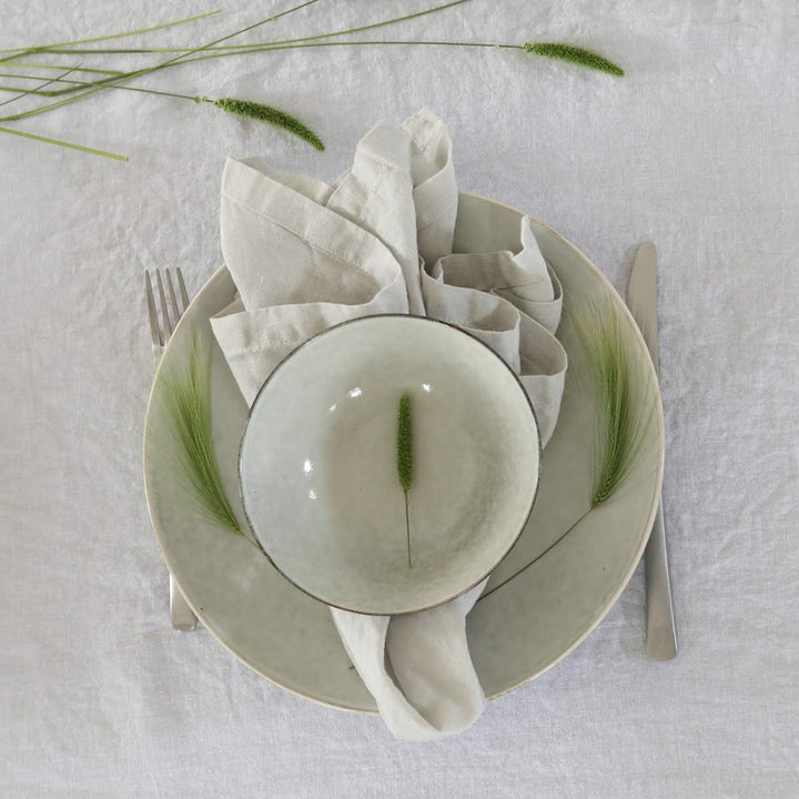 Linenme Stone Washed Servietten, Silber, 53 x 53 cm, 4 Stück 53x53x0.5 cm, 53 x 53 cm (4er Set)