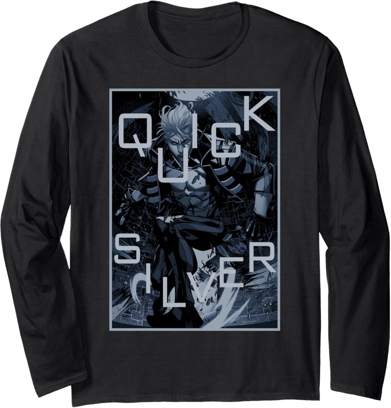 Marvel X-Men Quicksilver The Blink of an Eye Poster Langarmshirt