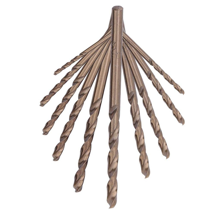 Spiralbohrer Set M35 HSS Kobalt-Bohrer 10er-Set 1–5 mm Bohrer zum Bohren in Edelstahl 1mm-5mm (Total