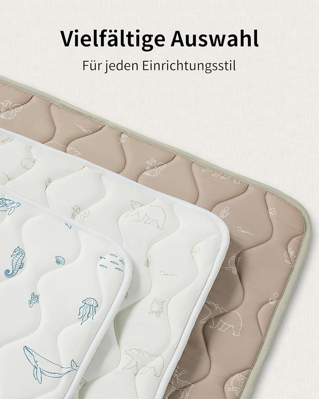 Fortella Krabbelmatte Baby Faltbar 120x120cm, Verdickte Rutschfeste Krabbeldecke für baby Schaumstof