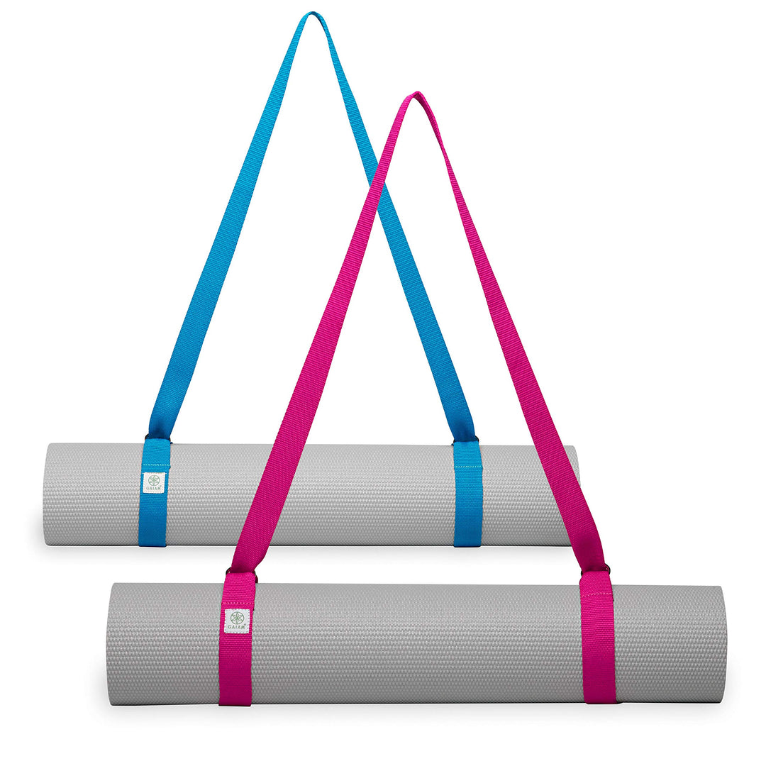 Gaiam Easy-Cinch Yogamatte Sling, 1 Stück (keine Matte im Lieferumfang enthalten) Fuchsia/Blau, Fuch