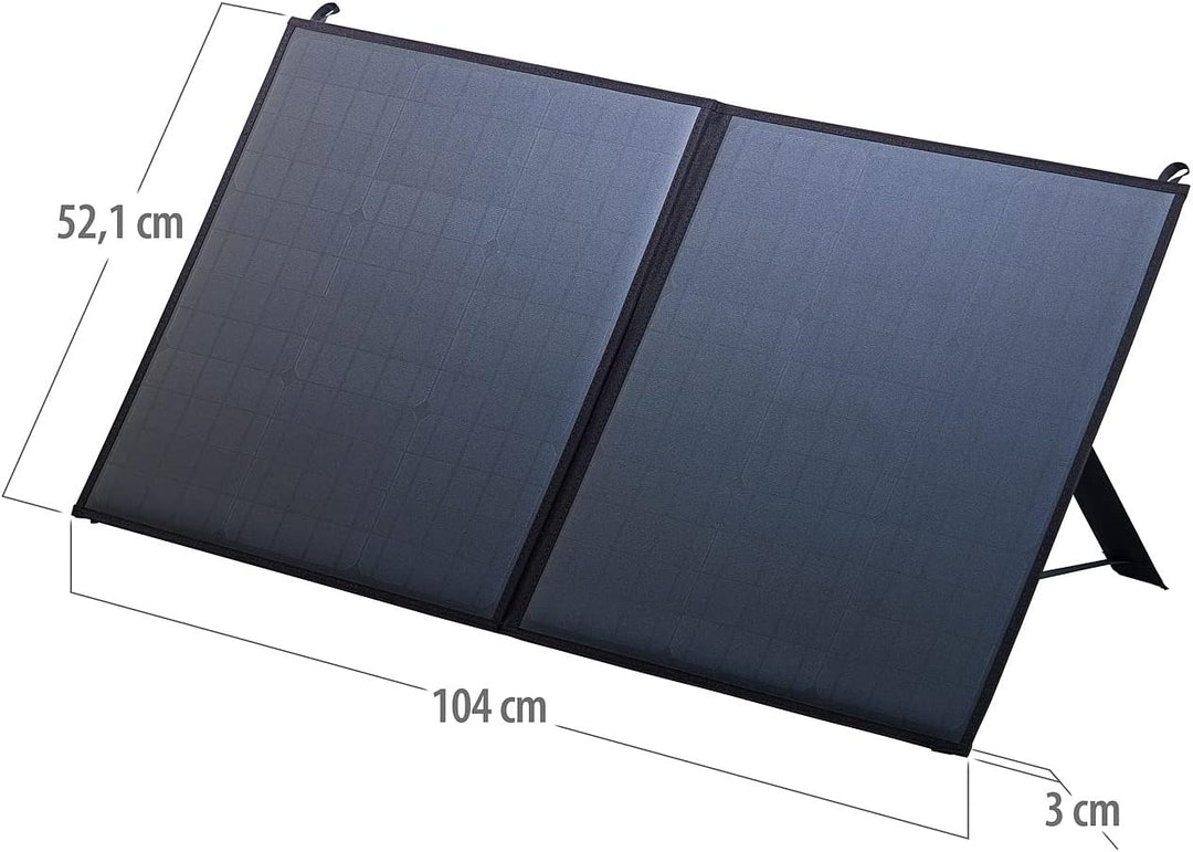 revolt Solar-Koffer: Mobiles faltbares Solarpanel, 2 monokristalline Solarzellen, 80 Watt (Solarmodu