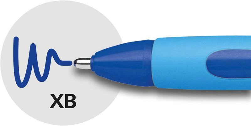 Schneider 150203 Slider Memo XB Kugelschreiber (mit Kappe, Strichstärke: XB) 10er Pack, blau, blau