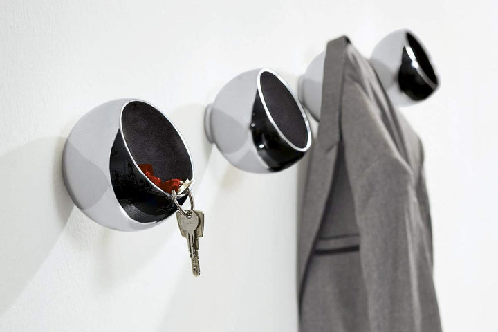 Philippi - Sphere Garderobenkugel - Design, Wanddeko, Flurgarderobe, Kleiderhaken, Aluminium hochgla