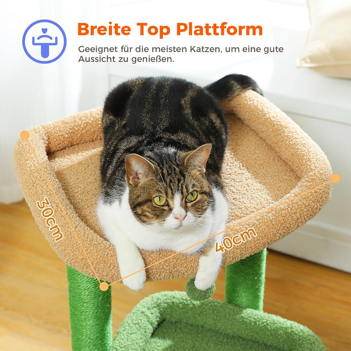 PAWZ Road Kleiner Katzenbaum, mehrstöckiger Katzenturm mit Sisal-überzogenem Kratzbaum, gemütlicher