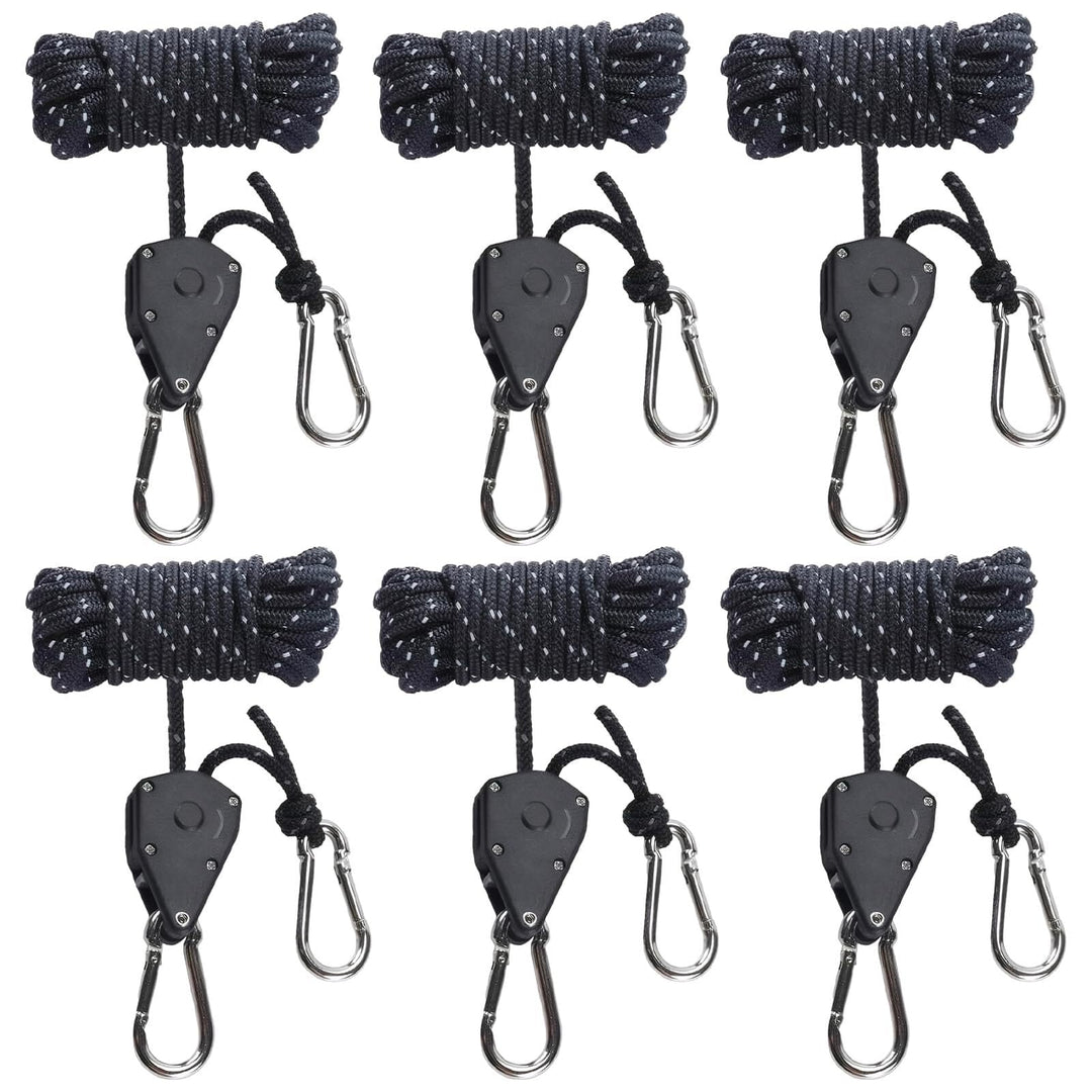 6 Stück Abspannseile mit Seilspanner, 4mm Reflektierend Abspannseile, Einfach zu Bedienen und Langle